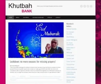 Khutbahbank.org.uk(Online resource for English khutbahs and articles on Islam) Screenshot