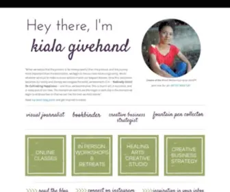 Kialagivehand.com(The online home for Kiala Givehand) Screenshot