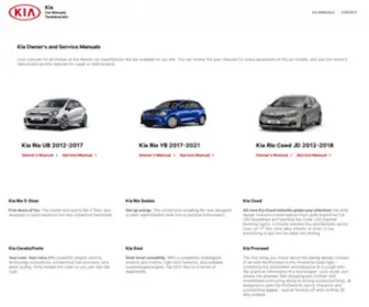 Kiamanual.com(Kia Car Manuals) Screenshot