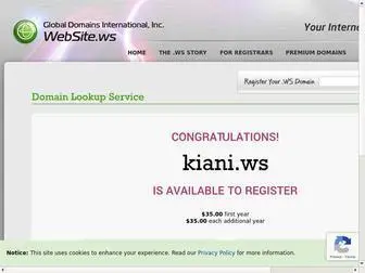 Kiani.ws(Your Internet Address For Life) Screenshot