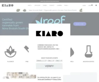 Kiaro.com(Illuminated Cannabis Retailer In Saskatchewan & Vancouver) Screenshot