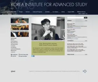 Kias.re.kr(KIAS(Korea Institute For Advanced Study)) Screenshot