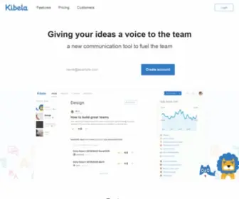 Kibe.la(A new communication tool to fuel the team) Screenshot