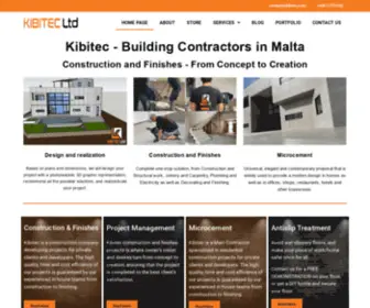 Kibitec.com(Building Contractors In Malta) Screenshot