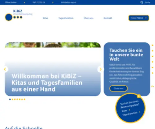 Kibiz-Zug.ch(Professionelle kinderbetreuung mit qualität) Screenshot