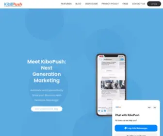 Kibopush.com(Your Messenger Marketing and Chatbot Partner) Screenshot