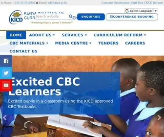 KiCD.ac.ke(Kenya Institute of Curriculum Development) Screenshot