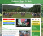 Kickapookamp.com Screenshot