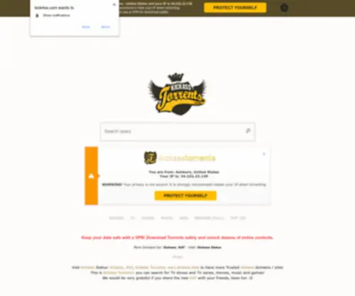Kickass2.info(Kickass Torrents) Screenshot