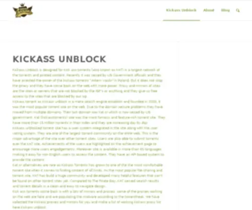 Kickassunblock.org(Kickassunblock) Screenshot