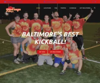 Kickball-Baltimore.com(Kickball League of Baltimore) Screenshot