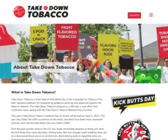 Kickbuttsday.org(The Take Down Tobacco program) Screenshot