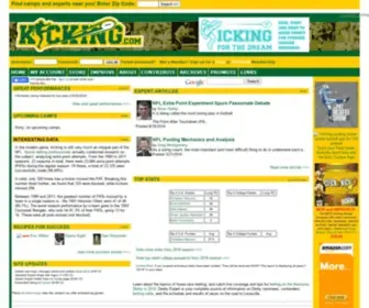 Kicking.com(Kicking and Punting Database and Social Network) Screenshot
