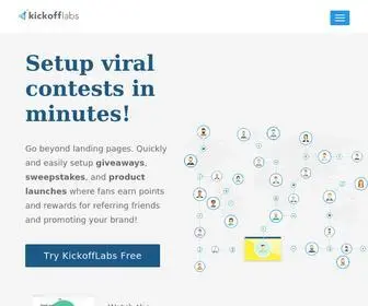 Kickofflabs.com(Setup Viral Giveaways In Minutes With KickoffLabs) Screenshot