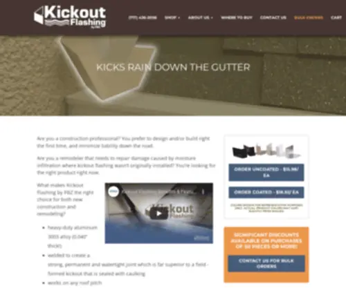 Kickoutflashing.com(Kickout Flashing for Roofs) Screenshot