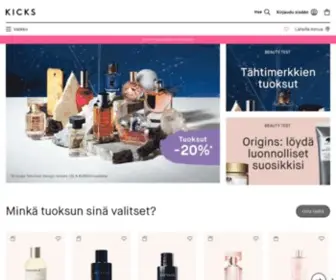 Kicks.fi(Meikit, tuoksut ja ihonhoitotuotteet netistä) Screenshot