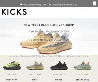 Kicks.su(New Releases Adidas Yeezy Boost by Kanye West) Screenshot