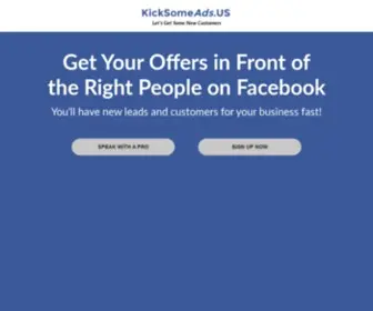 Kicksomeads.us(Results Oriented Facebook Advertising Management) Screenshot