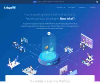 Kidaptive.com(Powering Adaptive and Personalized Learning) Screenshot