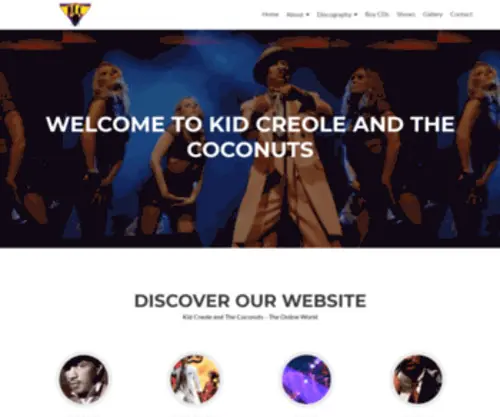 Kidcreoleandthecoconuts.com(Kid Creole and The Coconuts) Screenshot