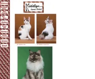 Kiddlyn.com(Japanese Bobtail Information Site) Screenshot