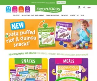 Kiddylicious.com(Delicious meals and snacks for babies) Screenshot