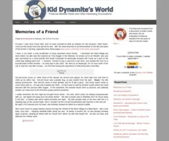 Kiddynamitesworld.com(Kid Dynamite's World) Screenshot