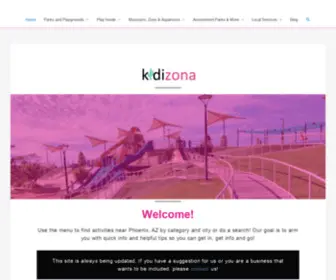 Kidizona.com(A website with parks) Screenshot