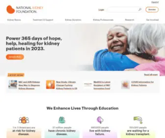 Kidney.org(30 million people in the U.S. have kidney disease but only 10% know it. NKF) Screenshot