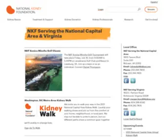 Kidneyva.org(NKF Serving the National Capital Area & Virginia) Screenshot