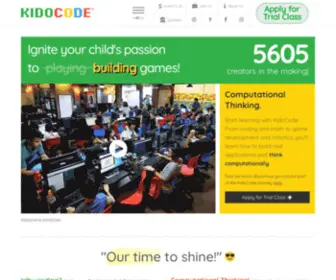 Kidocode.com.sg(Teach children computer programming) Screenshot