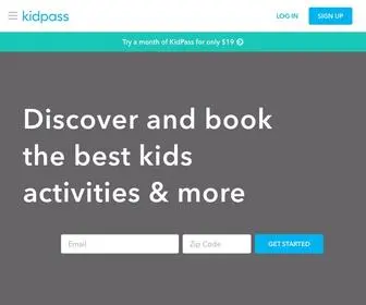 Kidpass.com(KidPass is a monthly membership) Screenshot