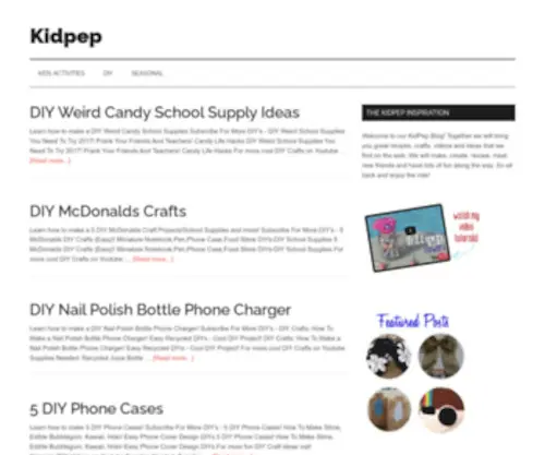 Kidpep.com(Where the action is…) Screenshot