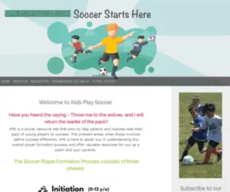 Kids-Play-Soccer.com(Soccer coaching for kids as well as rules and more) Screenshot