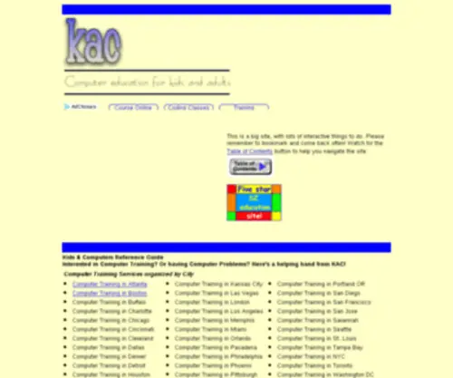 Kidsandcomputers.com(Computer Lessons for Kids) Screenshot