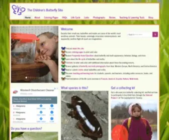 Kidsbutterfly.org(The Children's Butterfly Site) Screenshot