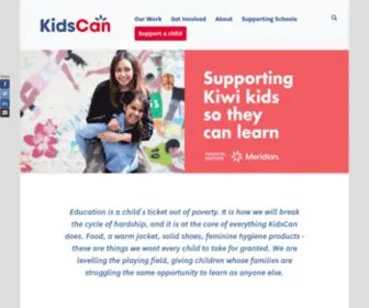 Kidscan.org.nz(Creating brighter futures for Kiwi kids in need) Screenshot