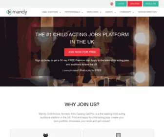 Kidsccp.com(Find Acting Jobs and Acting Auditions in the UK) Screenshot