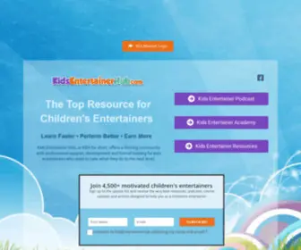 Kidsentertainerhub.com(Home KEH) Screenshot
