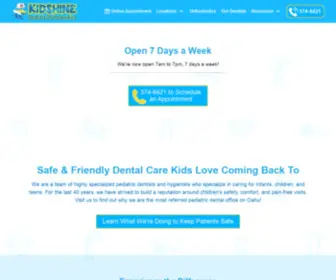 Kidshinehawaii.com(Oahu's Most Referred Pediatric Dentists) Screenshot