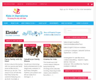 Kidsinbarcelona.com(Barcelona with Children) Screenshot