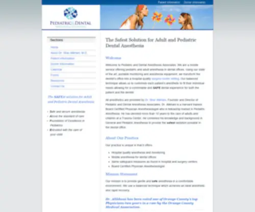 Kidsleep.net(Pediatric & Dental Anesthesia Associates) Screenshot