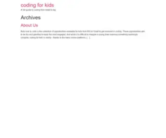 Kidslovetocode.com(A full guide to coding from small to big) Screenshot