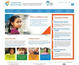 Kidsnewtocanada.ca(Caring for Kids New to Canada) Screenshot