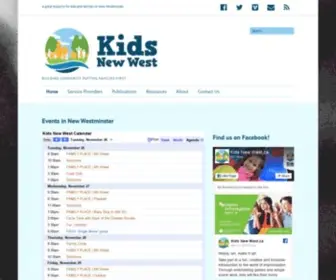 Kidsnewwest.ca(Building community) Screenshot