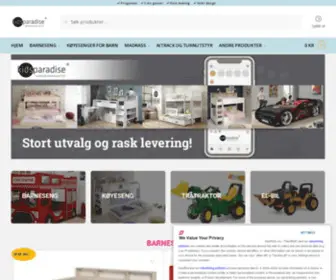 Kidsparadise.no(Kjøp seng for barn på nett) Screenshot