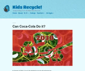 Kidsrecycle.org(Empowering Us to do More than Recycle) Screenshot