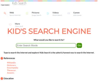 Kidssearch.com(Kids Search) Screenshot