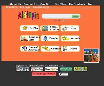 Kidtopia.info(A Google custom safe search engine for elementary age students) Screenshot