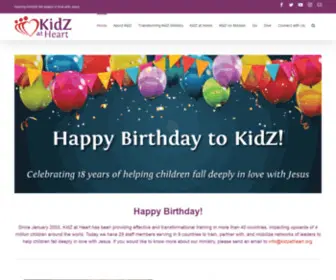 Kidzatheart.org(KidZ at Heart International) Screenshot